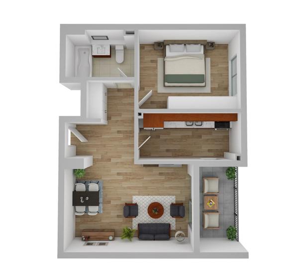 Apartament de 2 camere, 55,6 mp Andrei Muresanu SUD