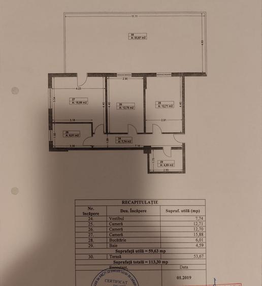 Berceni-Luica-apartament 2 camere cu terasa