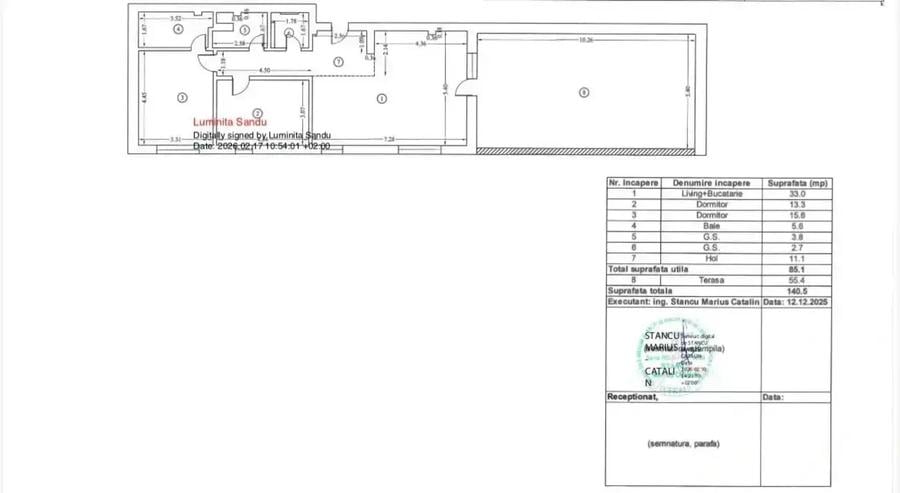 Ultimul penthouse de 3 camere cu terasa 56 mp langa Scoala Verita - 11