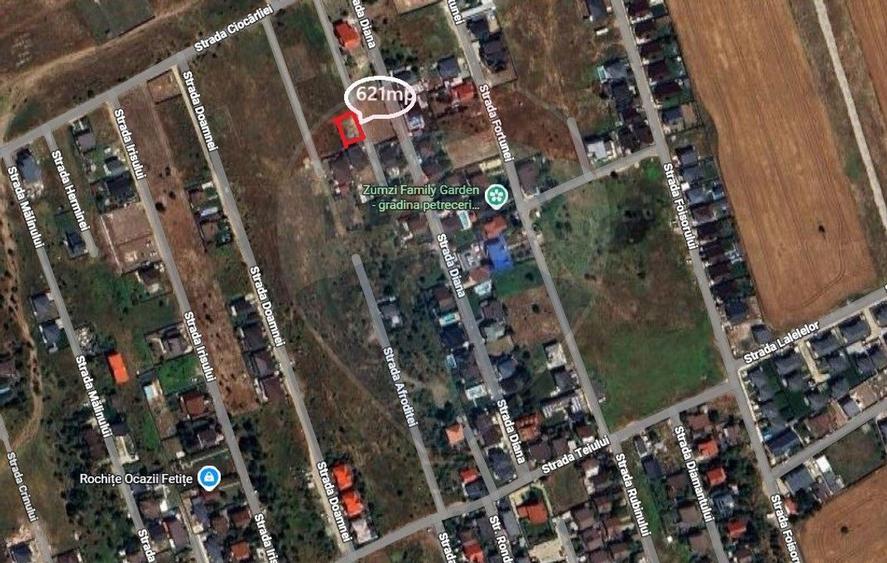 Teren de vanzare pentru casa 621mp plus drum Domnesti, str Diana