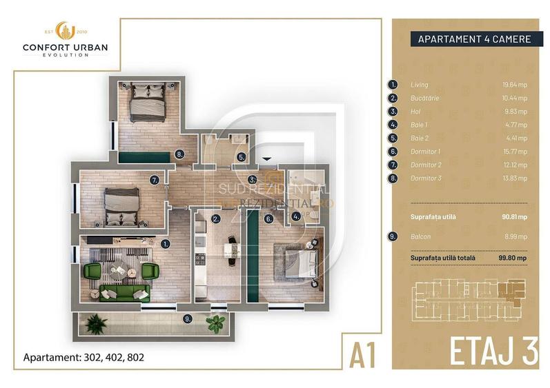 Apartament 4 camere de vanzare, ideal investitie, Targ Pucheni, Rahova - 1
