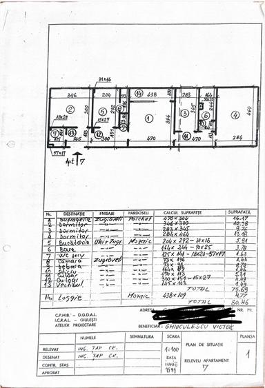 4 camere - Militari - Apusului