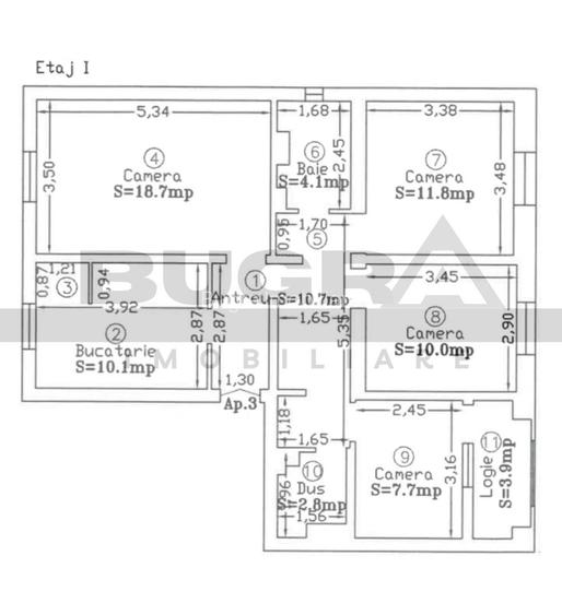 Apartament 4 camere decomandate, 80mp, 2 bai, zona strazii Dambovitei - 8