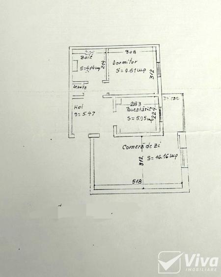 Central – Pod de Fier – 2 Camere dec, etaj 3/4, bloc 1981, 48mp