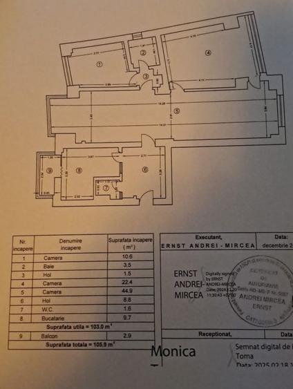Apartament 4 camere-spatios-centrala proprie- zona Unirii / Biblioteca Nationala