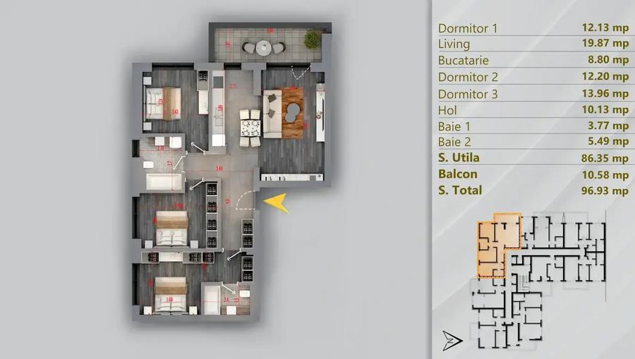 Theodor Pallady Apartament 4 Camere Decomandat Comision 0 Bloc Nou