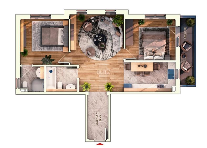 Apartament 3 Camera, 70 mp, 2 Bai, Semifinisat, Zona Dorobantilor - 3