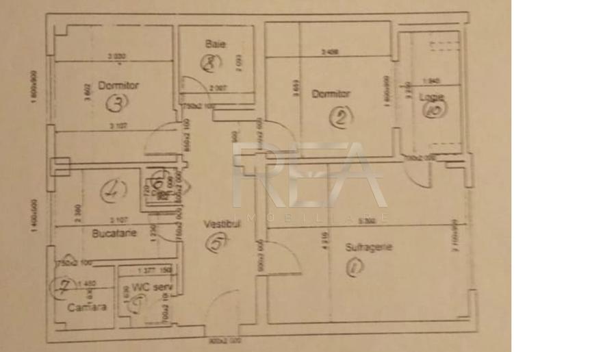 3 camere, Muncii/Decebal, decomandat, an 1995, inst. schimb., metrou
