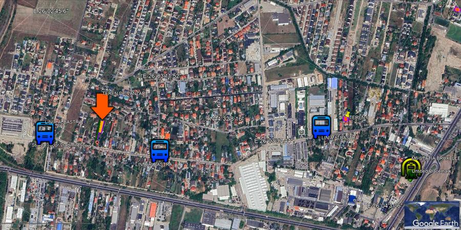 Teren 1082 mp cu utilități. Ideal 2 case / duplex. Linia Albastră – M6 BRUXELLES