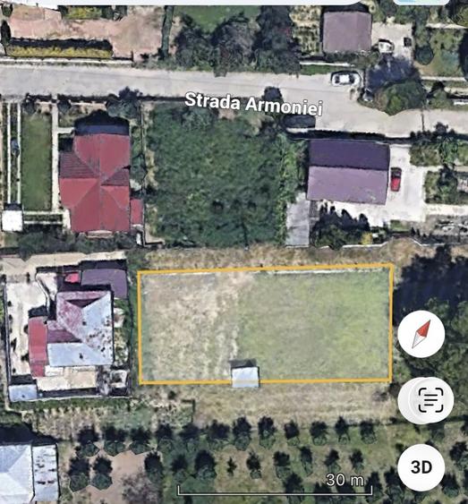 Teren intravilan Stefanesti, utilitati, 36 m deschidere