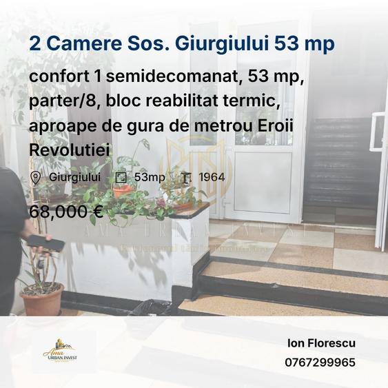 2 Camere Soseaua Giurgiului , Metrou Eroii Revolutiei
