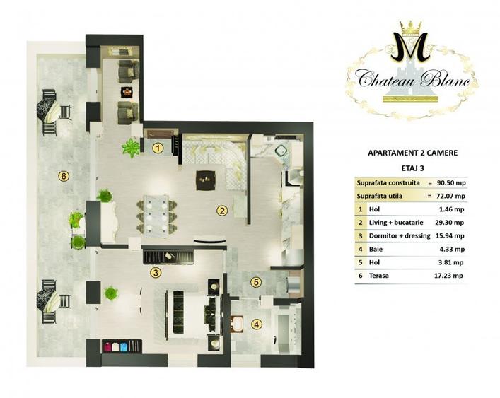 Apartamente cu finisaje premium de 2, 3 si 4 camere in bloc nou