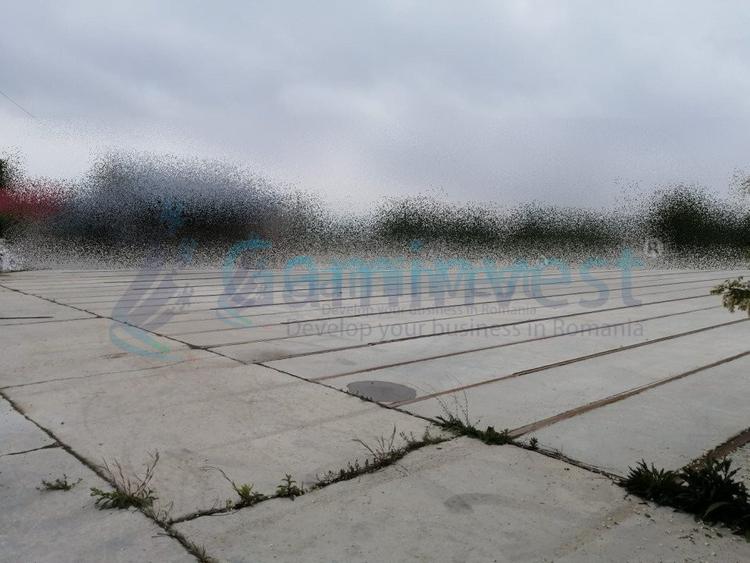 Teren cu platforma betonata si cladire de vanzare, Bihor