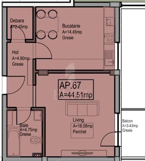 Apartament 2 camere în zona CALEA BACIULUI
