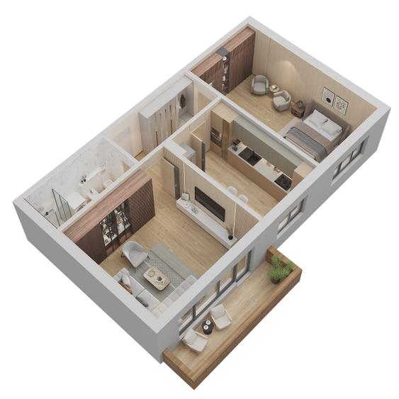 O miscare inteligenta, 2 camere 73.59 mp, locatie linistita in zona Coresi