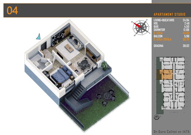PROMO!!! STUDIO+GRADINA+LOC DE PARCARE INCLUS / MUTARE IMEDIATA! - 2