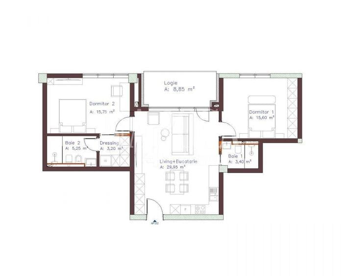 Apartament 3 camere de vanzare in Centru, Cluj Napoca