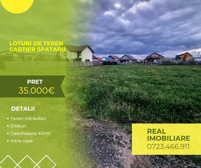 Teren Spataru 2 loturi - pentru case - hale - comercial !