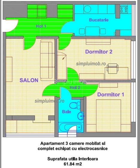 Apartament 3 camere - Zona Giurgiului - 18