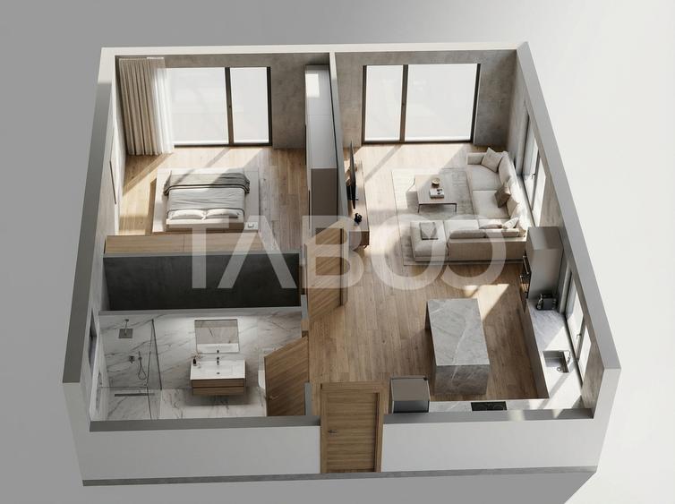 Apartament de vanzare 60mp 2 camere mobilat utilat parcare Selimbar