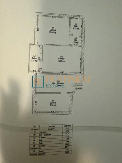 P4989 Apartament cu 3 camere in zona Medicina - Paciurea, CENTRALA