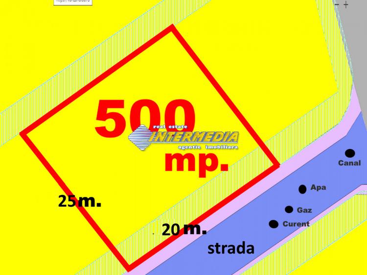 Teren Intravilan 500 mp. Latime 20 m. Zona Micesti-Apuseni PUZ toate utilitatile