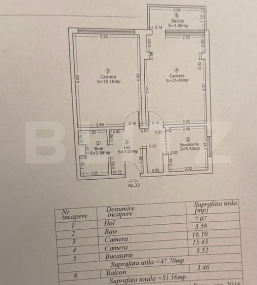 Apartament 2 camere, 50 mp, Complexul Studentesc