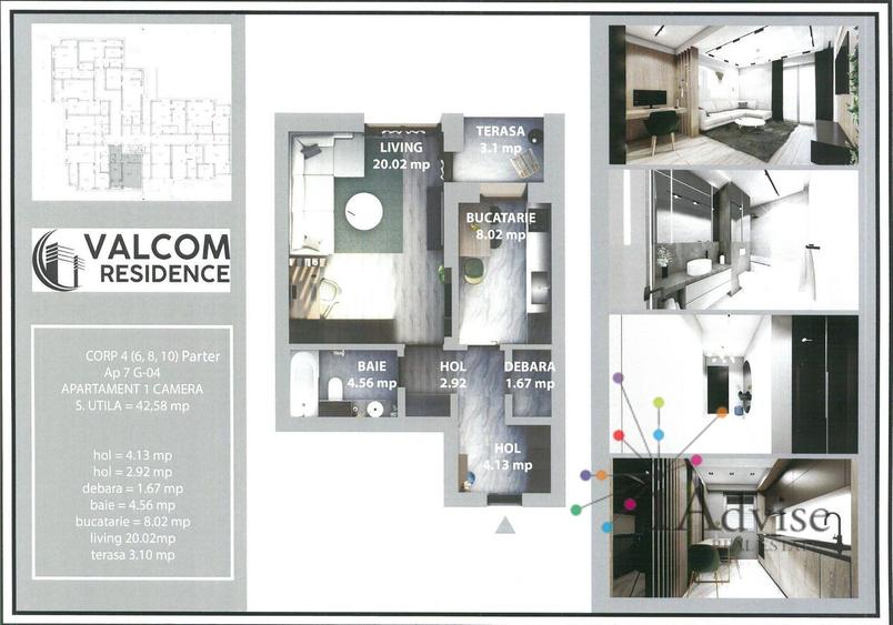 Valcom Residence Bartolomeu, Garsonieră, terasa 3.1 mp, Comision 0