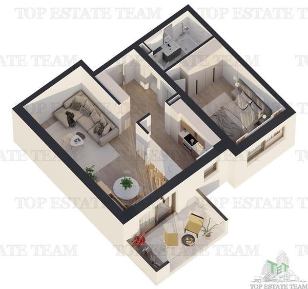 Apartament 2 camere spatios 63mp utili+balcon bloc nou sector 5