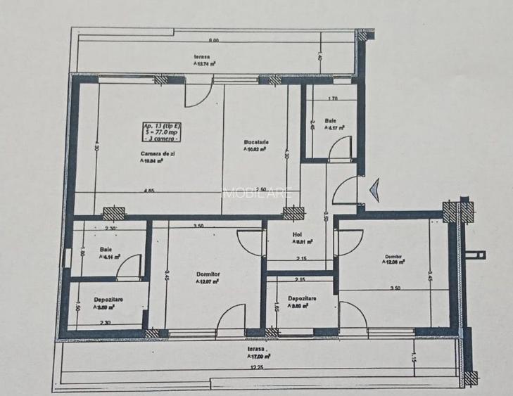 Apartament 3 camere de vânzare - 1