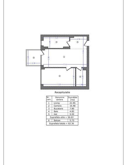 Apartament NOU cu 2 camere - zona Sisesti