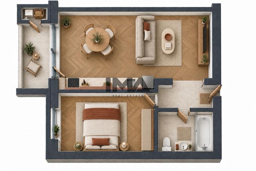 Apartament 2 camere | etaj intermediar | bloc nou | zona VIVO