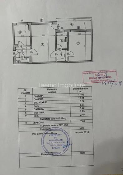 Apartament 2 camere, semidecomandat, 52 mp, balcon, metrou, Bucurestii Noi - 8