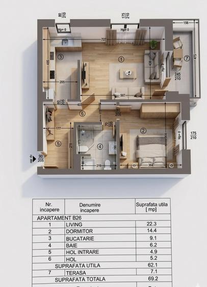 Apartament de vânzare Tunari - Otopeni – 2 camere,