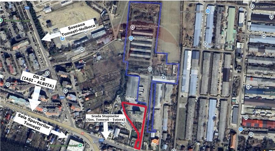 Teren industrial de vânzare 3.800mp Tomești - Iași - Str. Stupinelor