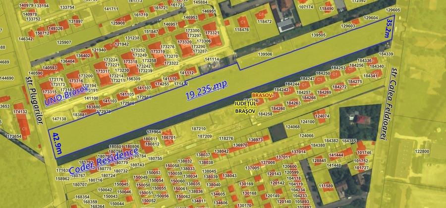 Oportunitate pentru dezvoltare imobiliara teren 19235mp in Brasov