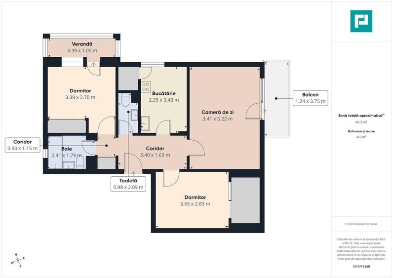 Apartament 3 camere, 82 mp, Str.Episcop Ioan Suciu
