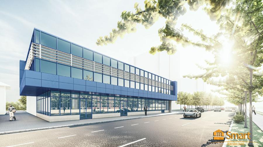 Spatiu comercial 800 mp – open space, vitrat integral, zona central