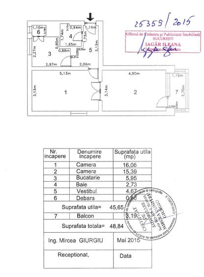 2 camere NEMOBILAT (CENTRALA PROPRIE)  zona Floreasca Parc-Compozitori - 13