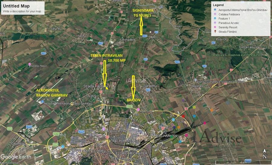 Teren intravilan de vânzare cu deschidere generoasă la DN13 - 2