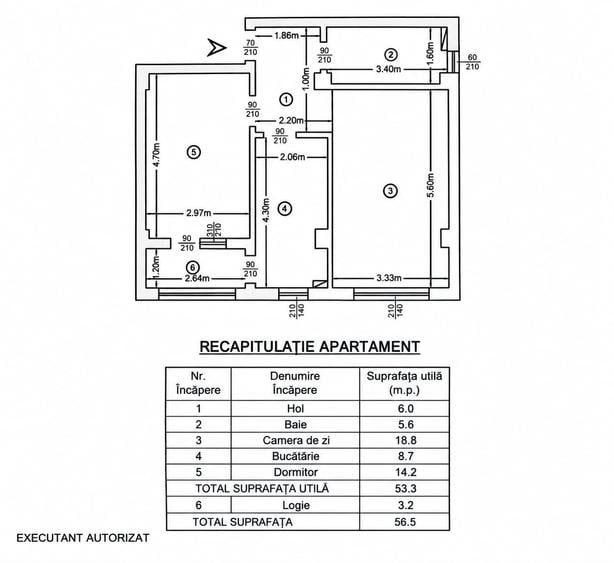 Apartament 2 camere, decomandat, intabulat, inclus TVA+parcare, Valea Lupului