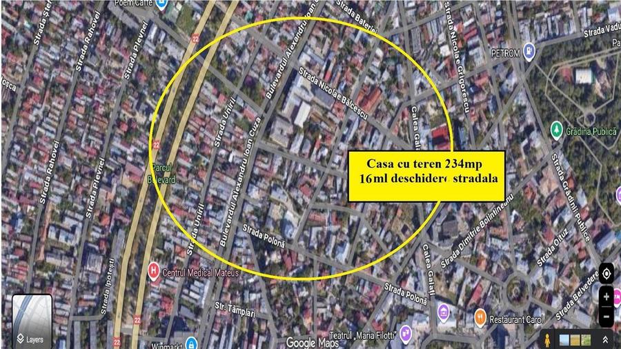 C.Galati Politia Circulatie Casa caramida teren=234mp, 16m front stradal