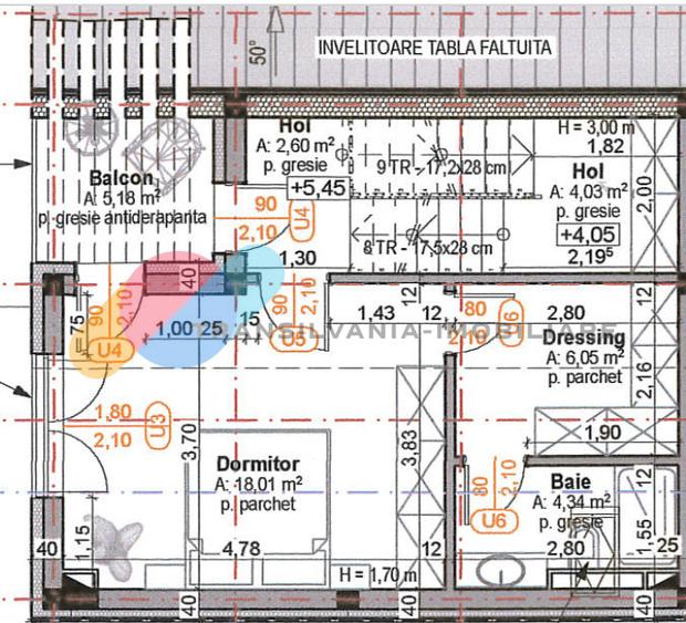 Duplex premium, 4 camere, 127 mp-Dambul Rotund