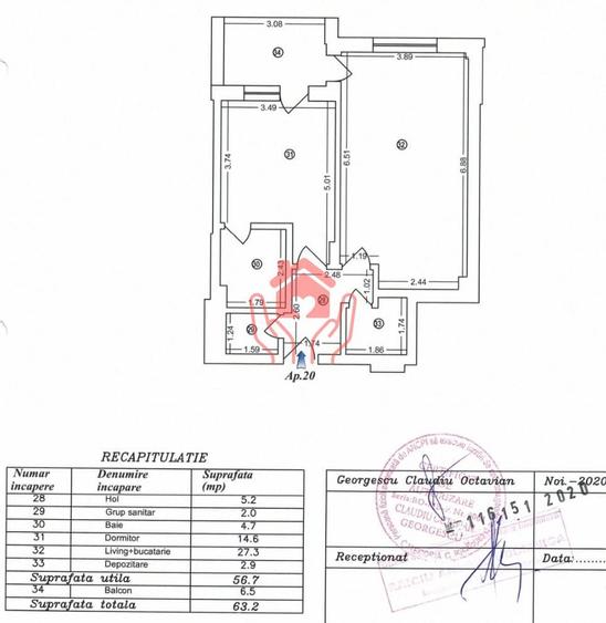 SISESTI-2 camere mobilate, 2 bai, terasa cu vedere lac, bloc boutique, parcare!