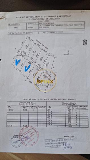 Teren Sabareni, intravilan 5600 mp , dezmembrat,  buna investitie