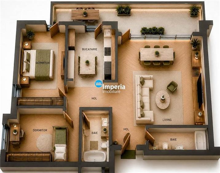 Apartamente Noi Bucium, 3 cam, Proiect Boutique, Zona Verde