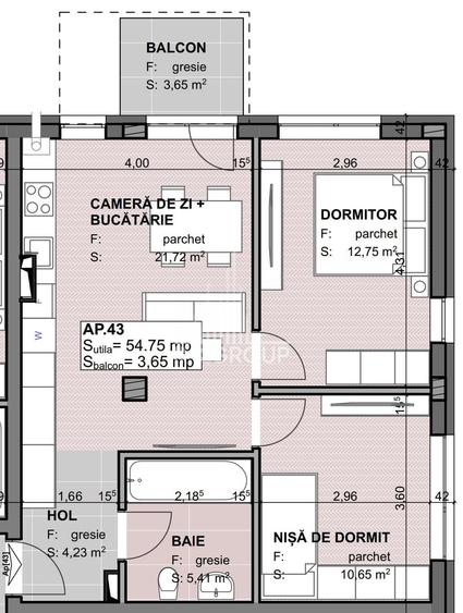 PF Apartament 3 camere de vânzare – Omnia Residence, Apahida