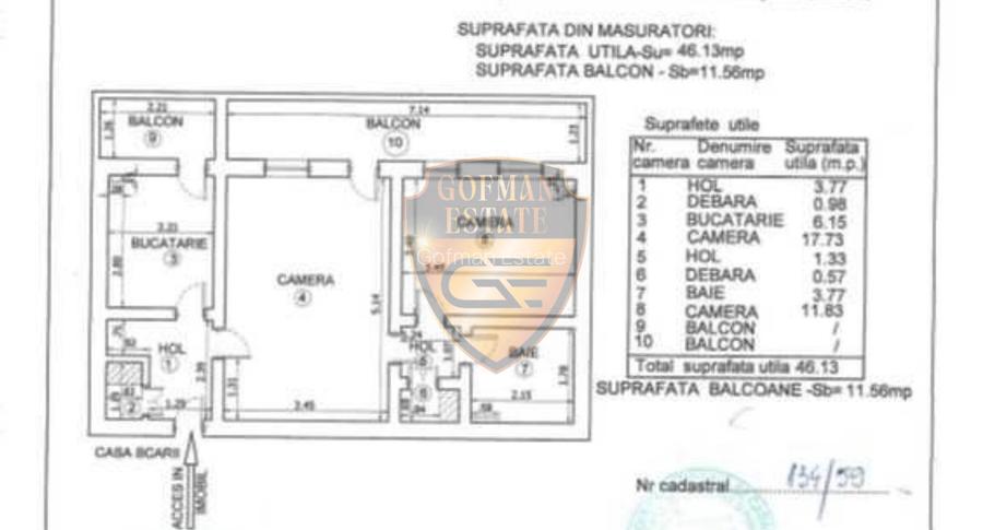 2 camere Bld Ferdinand Centru Gara Vedere port, str Traian, balcon, gaze - 7