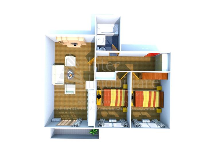 De vanzare apartament nou, 3 camere, open-space, 62 mp, Visani, Profi Visan, Cod
