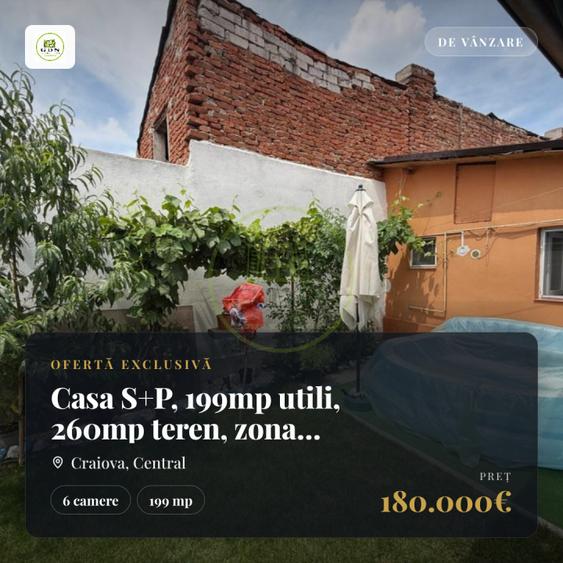 Casa S+P, 199mp utili, 260mp teren, zona stadion Ion Oblemenco